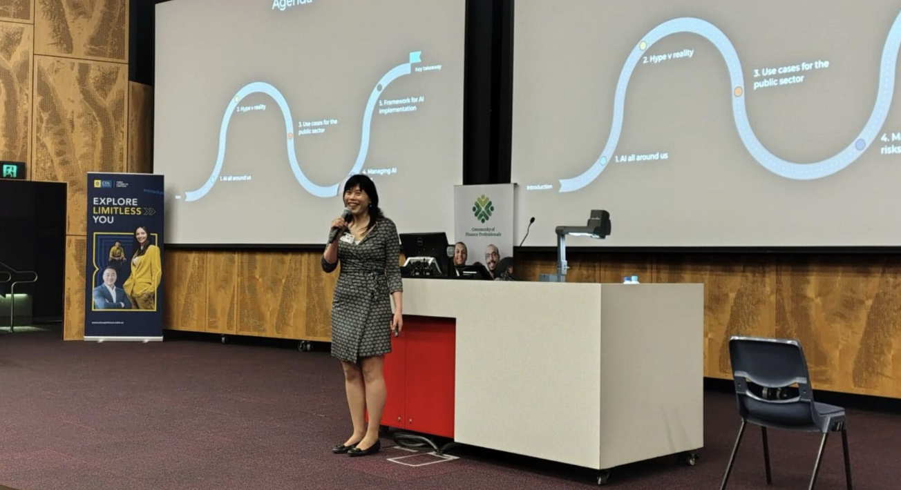 Alice Tang presenting at the NSW Public Sector Community of Practice