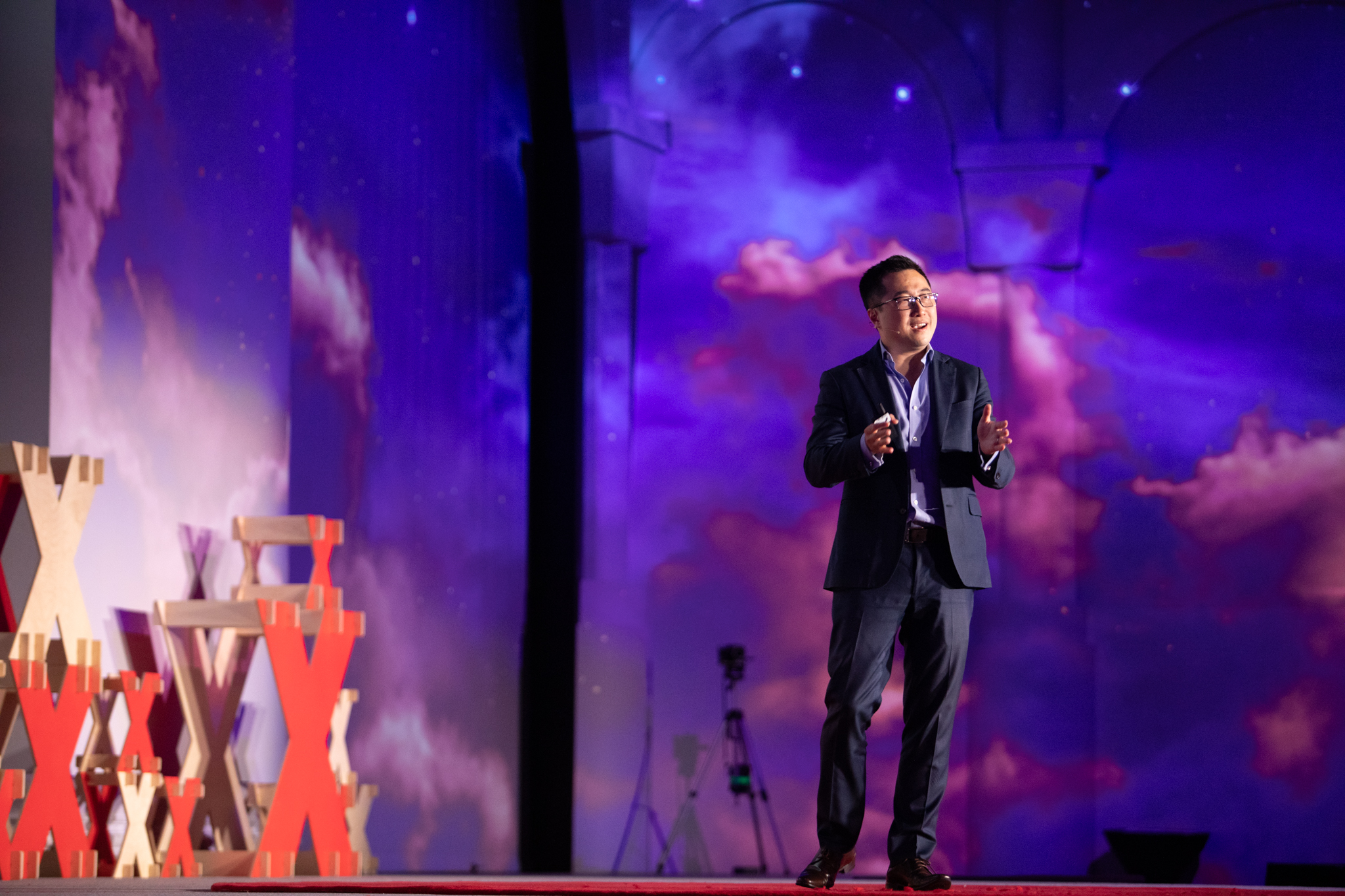 Will Liang presenting on data, technology and AI