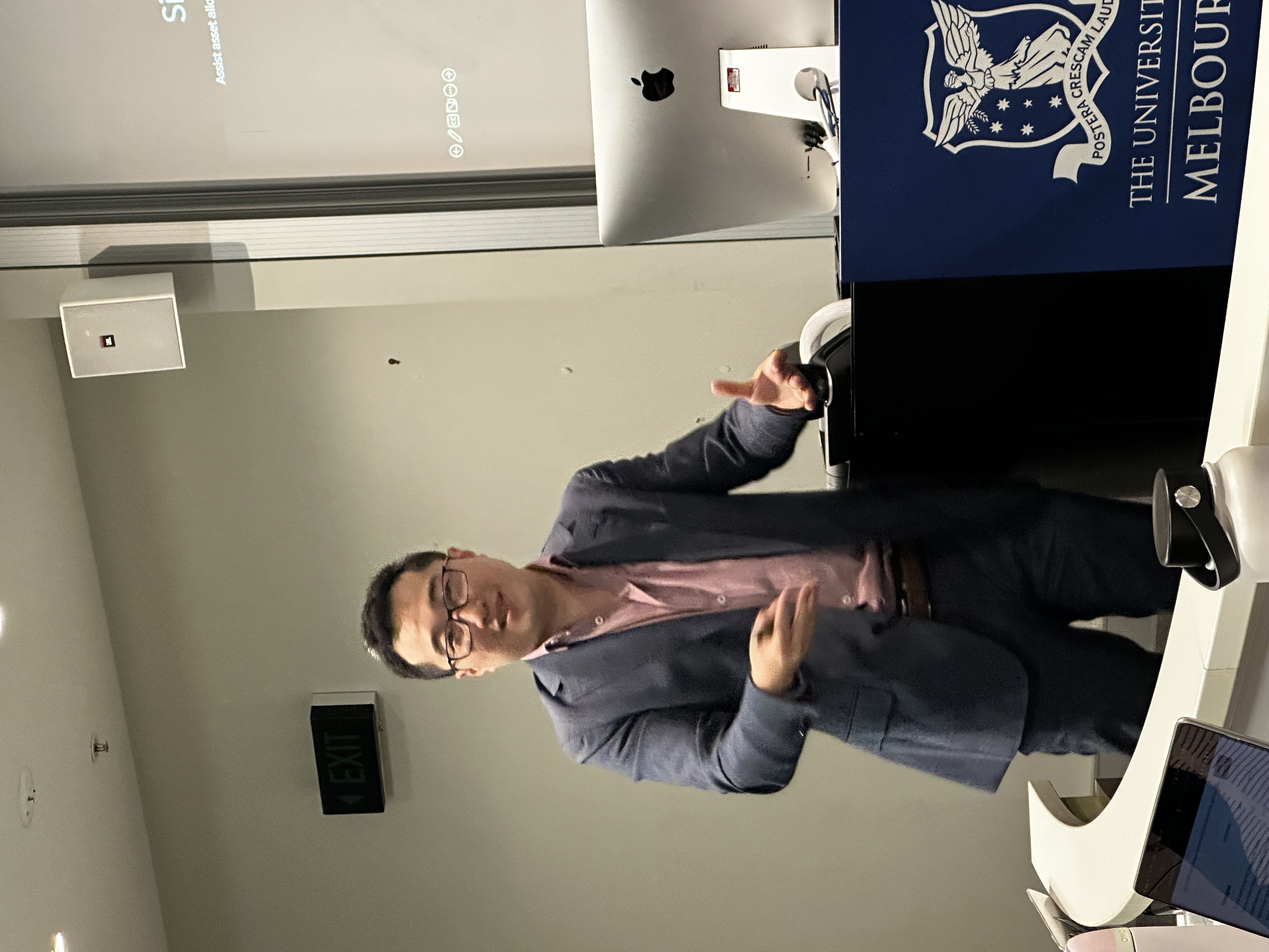 Will Liang guest lecturing at the University of Melbourne